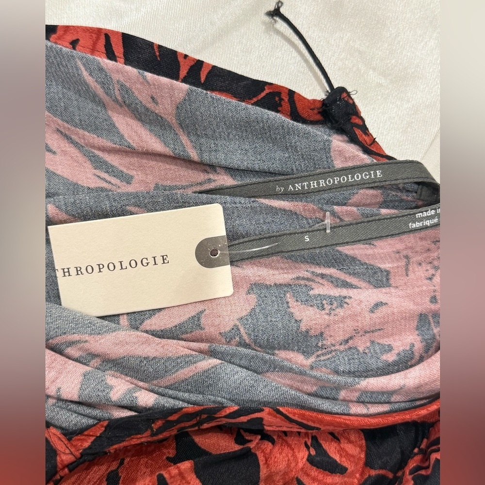Anthropologie The Somerset Floral Jumpsuit Satin Red Small Wedding Festival Chic - Picture 9 of 15
